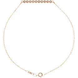 14K Gold 1/8 CTW Diamond Bar Bracelet