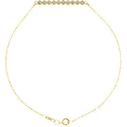 14K Gold 1/8 CTW Diamond Bar Bracelet