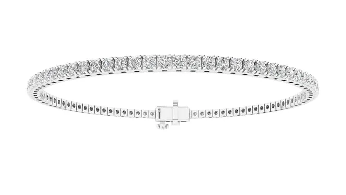 14K White Gold Lab-Grown Diamond 7" Tennis Bracelet