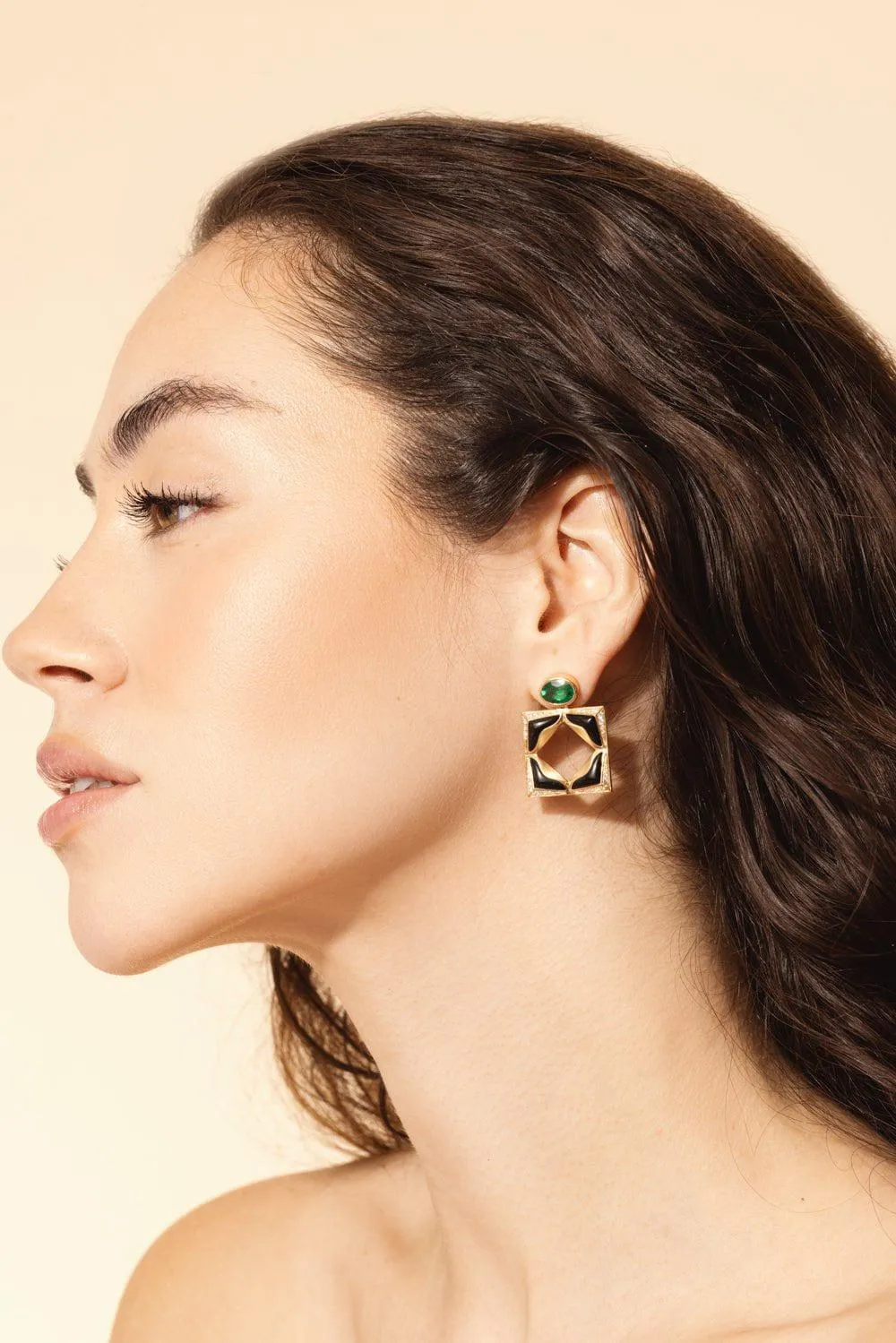 Arches Emerald Jade Earrings