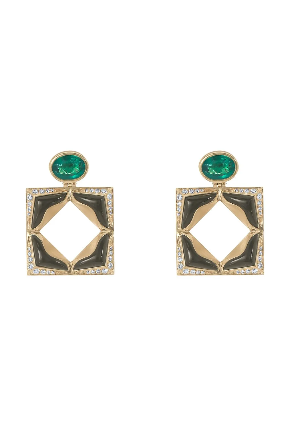 Arches Emerald Jade Earrings