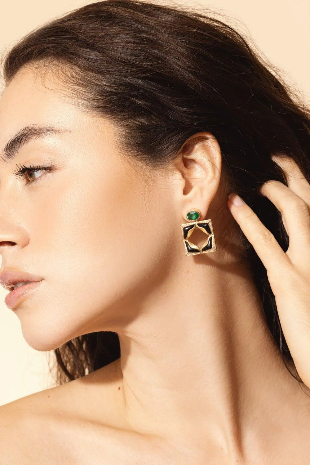 Arches Emerald Jade Earrings