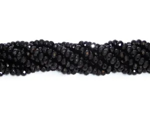 Black Onyx (Faceted)| Rondelle Beads | 5-8mm | A Grade