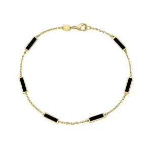 Black Onyx Station Bracelet