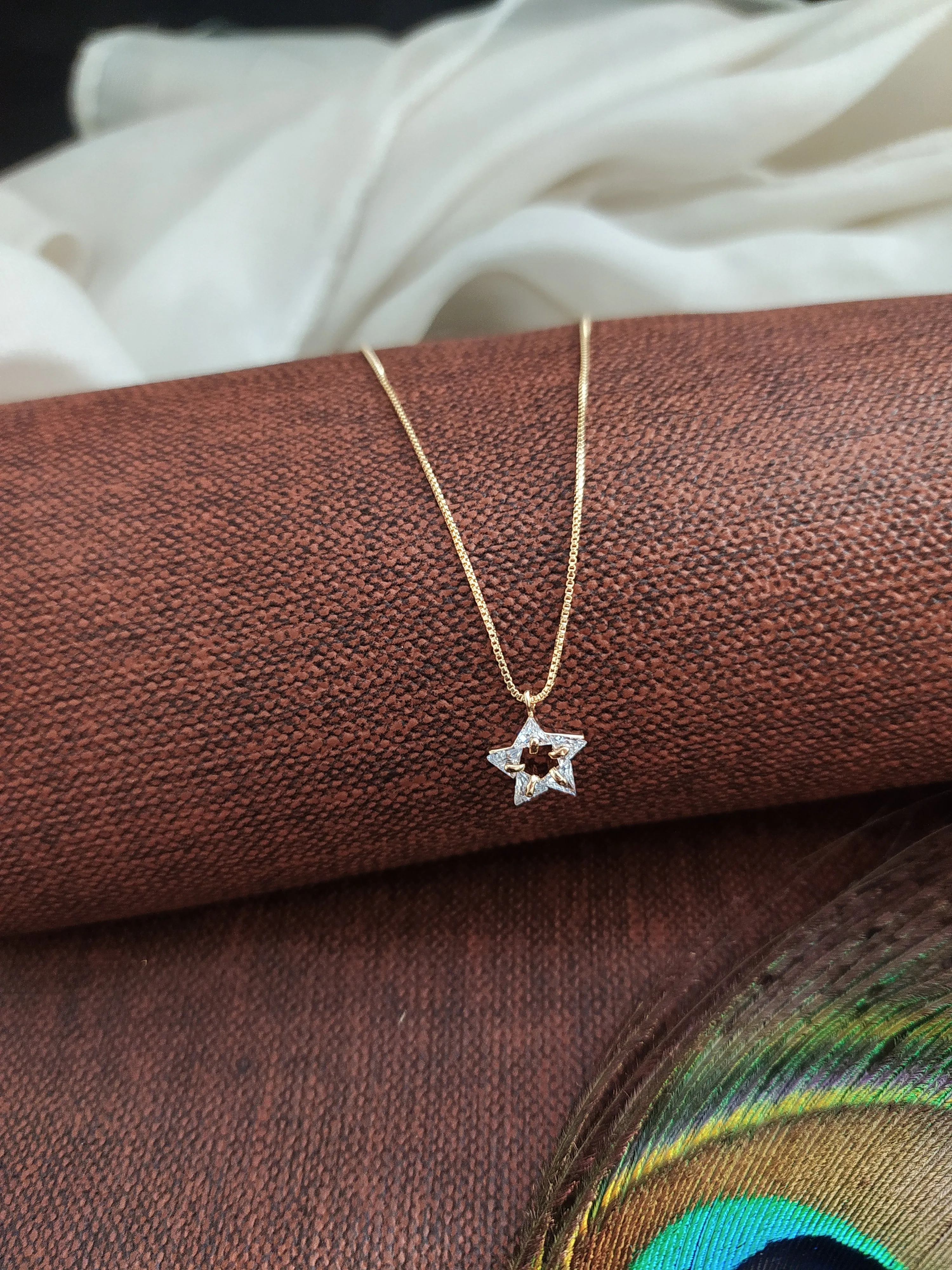 Chain with Star Pendant and Studs