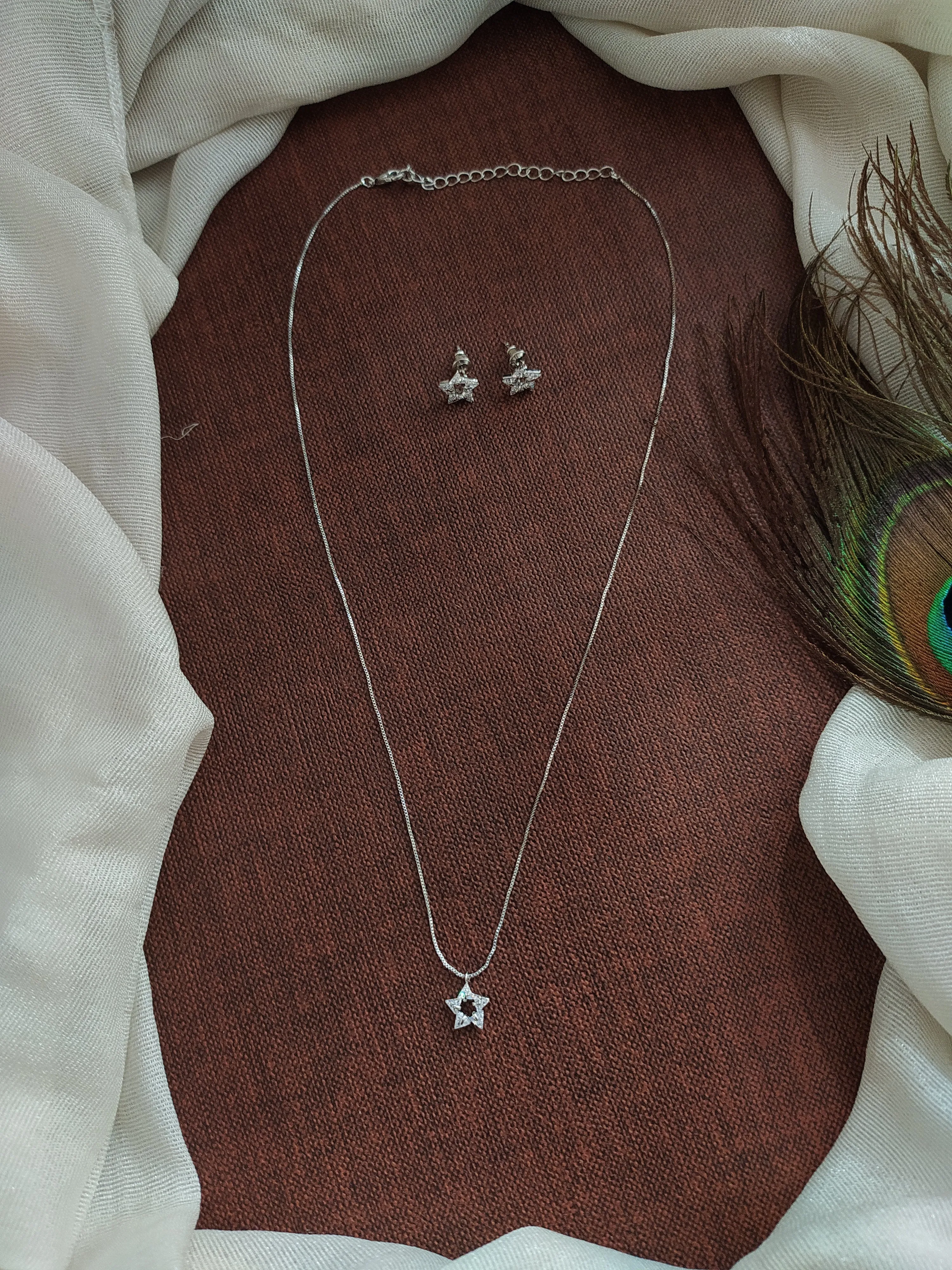 Chain with Star Pendant and Studs