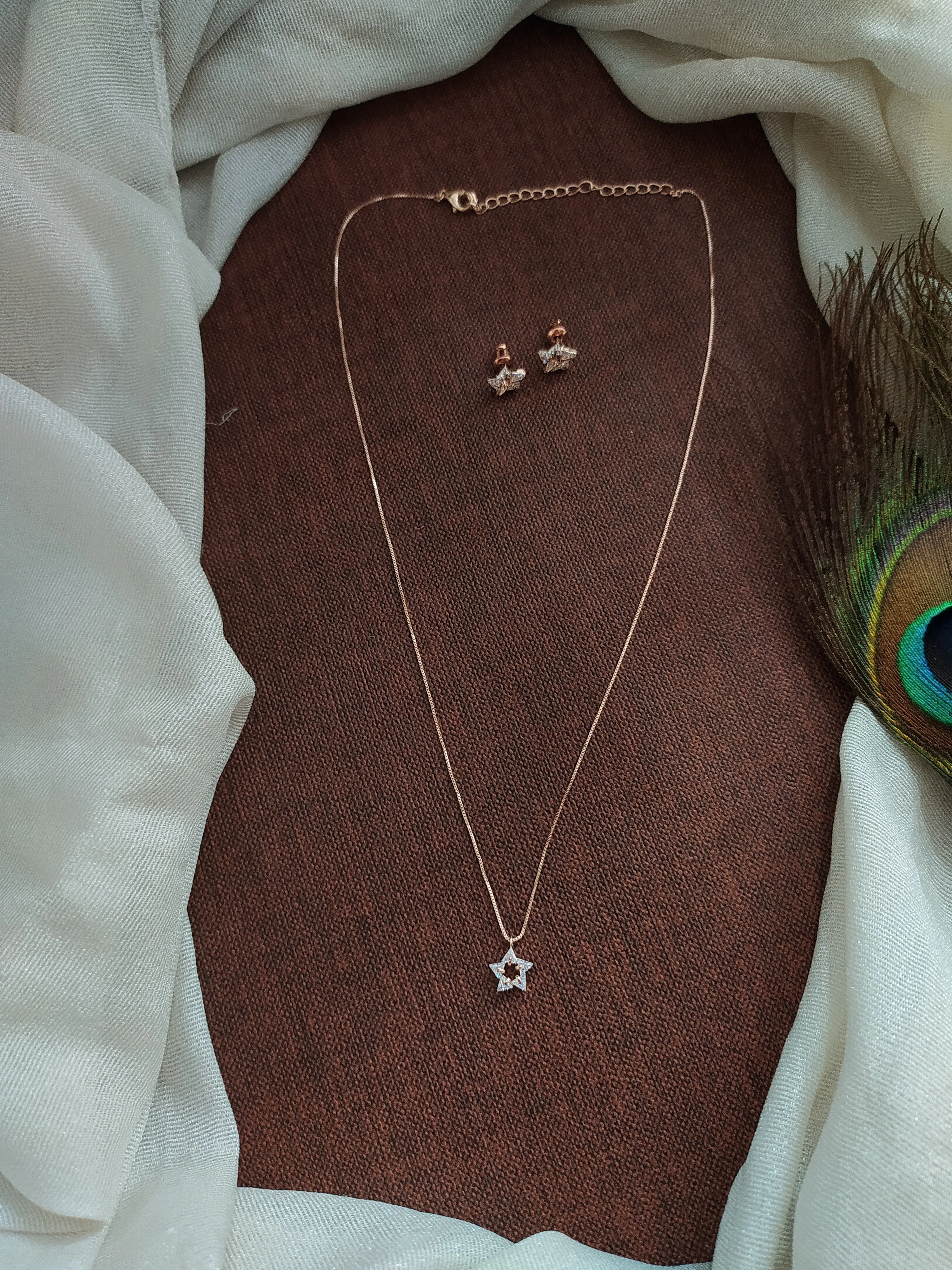 Chain with Star Pendant and Studs