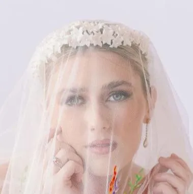 clay flowers headband BERNICE- 24006