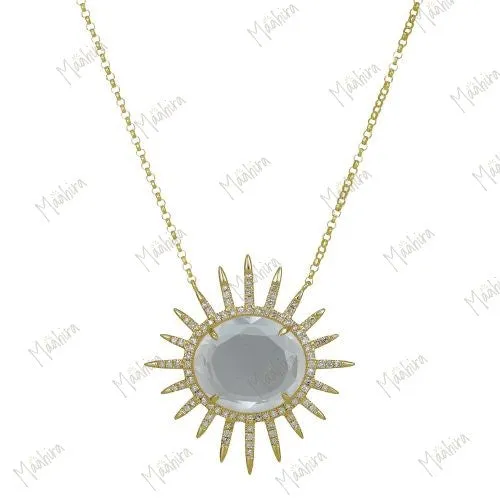 Diamond White Topaz Necklace
