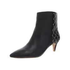 DOLCE VITA - DOT BLACK LEATHER STUDDED BOOTIES **FREE SHIPPING**