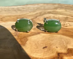 Earrings, Large Oval Studs