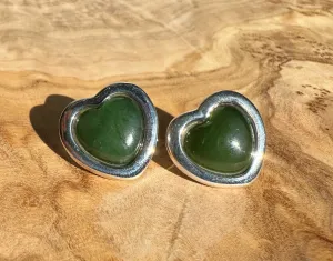 Earrings, Large Silver Heart