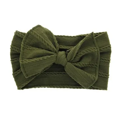 Floral Elastic Headband with Bow