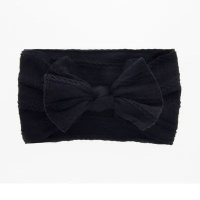 Floral Elastic Headband with Bow