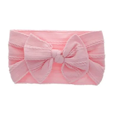 Floral Elastic Headband with Bow