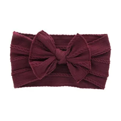 Floral Elastic Headband with Bow