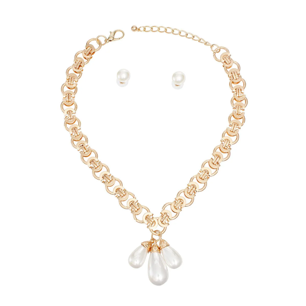 Gold Mademoiselle Pearl Charm Necklace