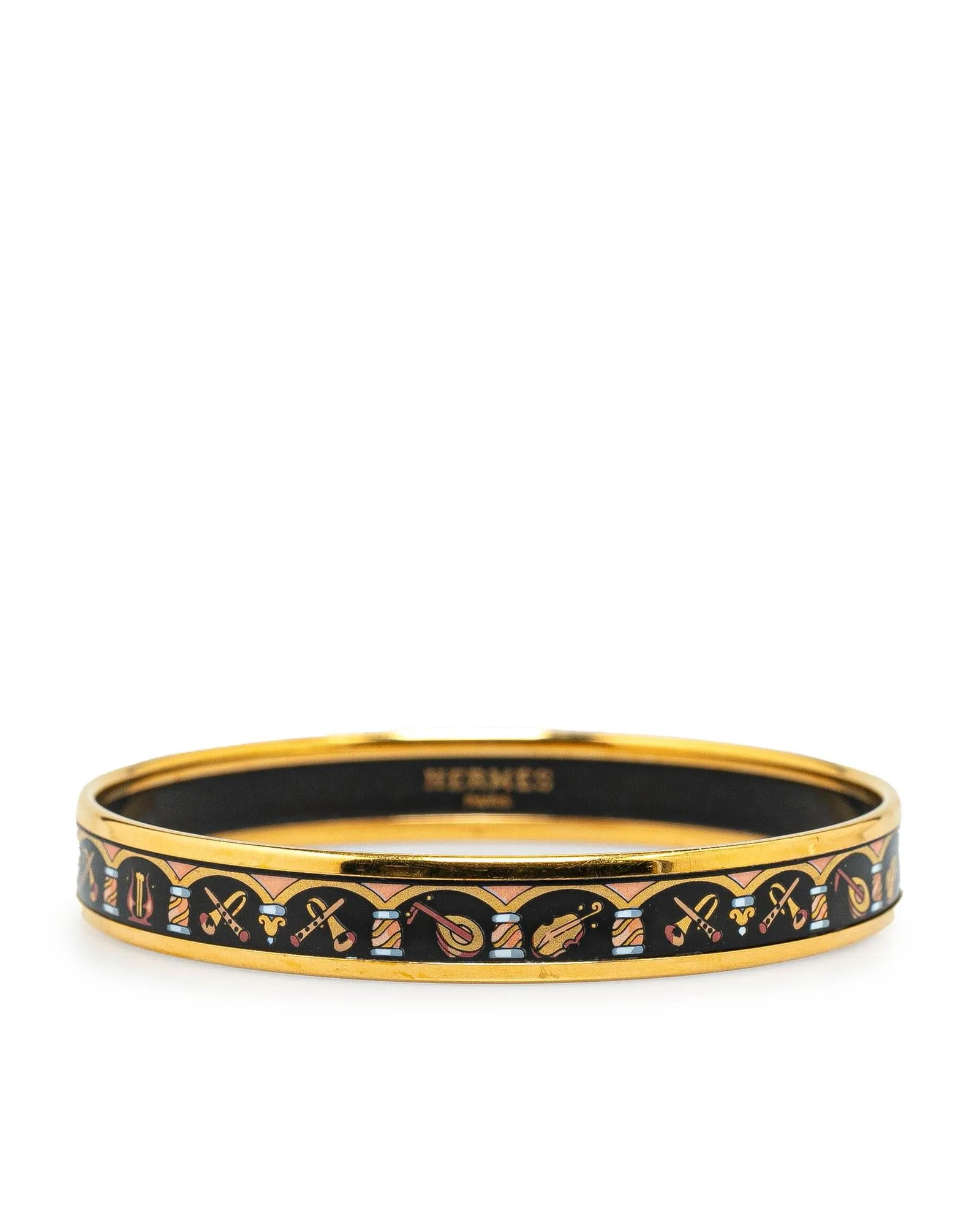 Herms Musical Instruments Bangle Bracelet - Black