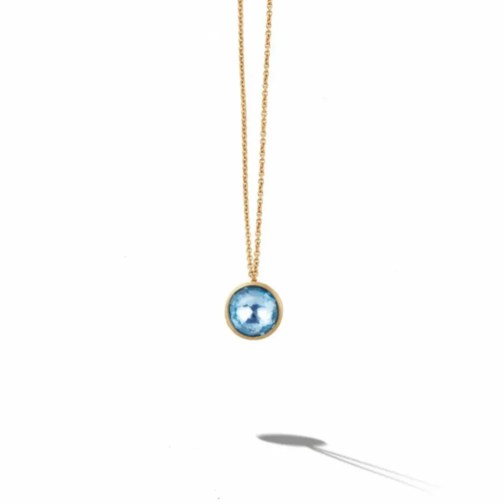 Jaipur Blue Topaz Necklace - 18ct Gold - CB2607-TP01