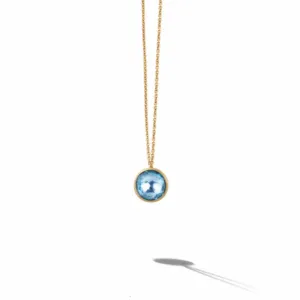 Jaipur Blue Topaz Necklace - 18ct Gold - CB2607-TP01