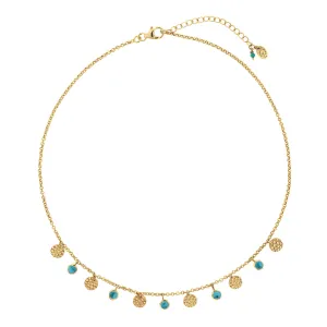 Lakshmi Necklace - Gold Turquoise