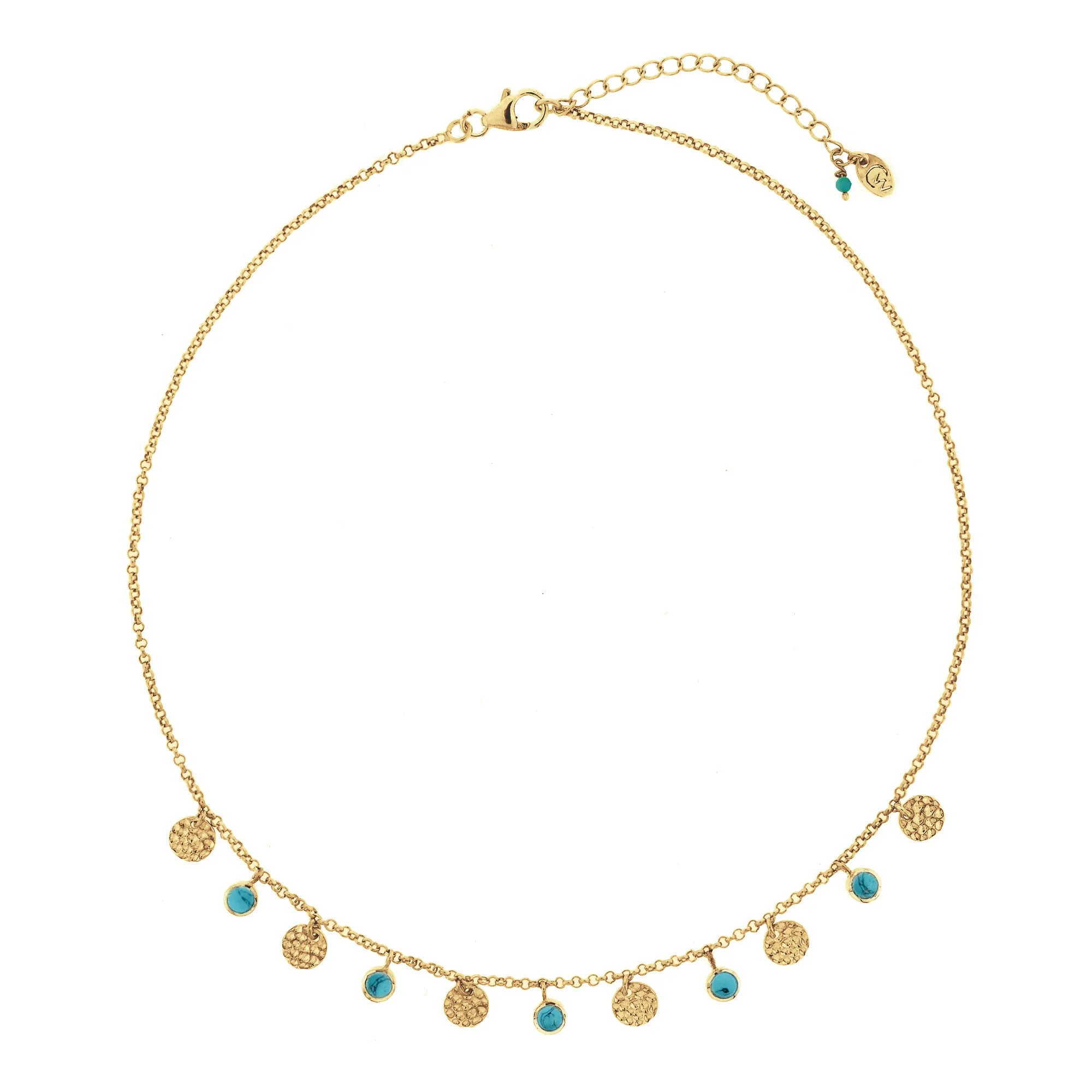 Lakshmi Necklace - Gold Turquoise