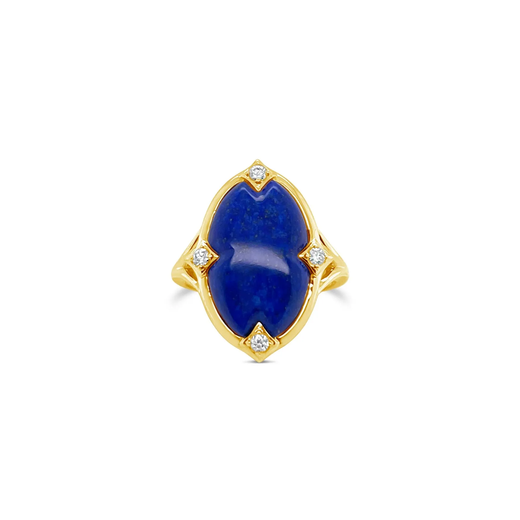 Lapis & Diamond Statement Ring