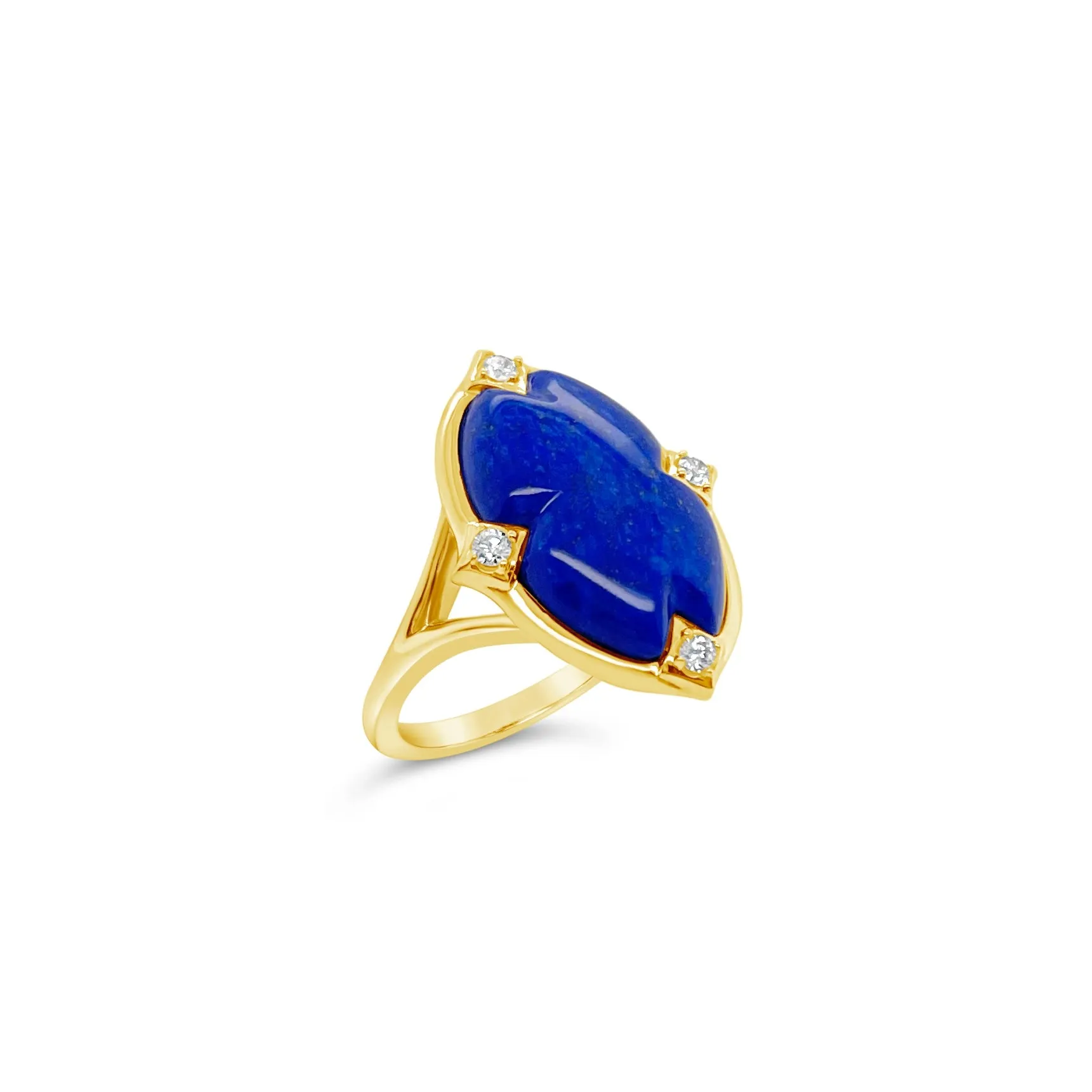 Lapis & Diamond Statement Ring