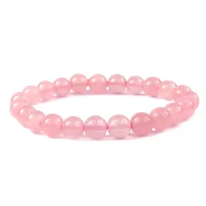Natural Rose Quartz Stone Bracelet