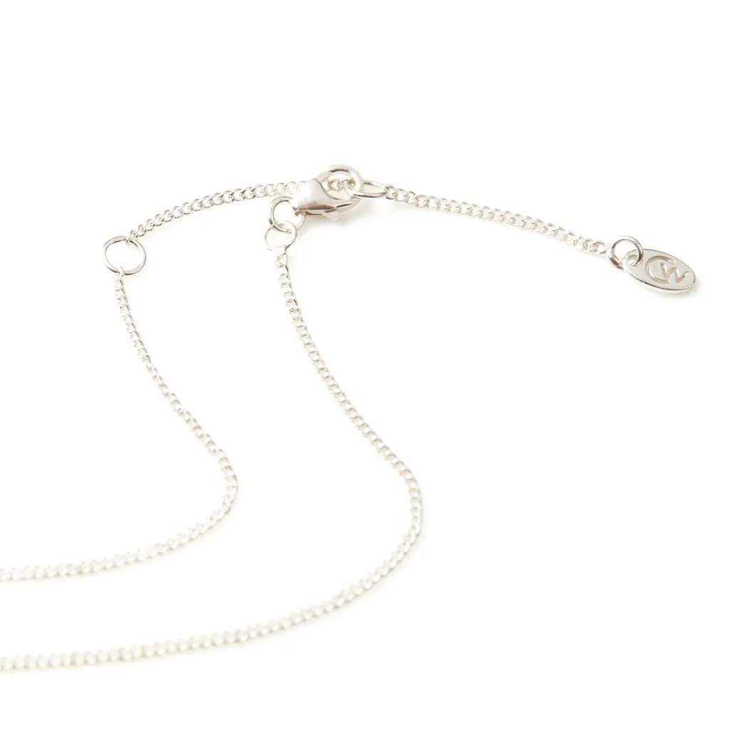 November Birthstone Charm Necklace - Blue Topaz