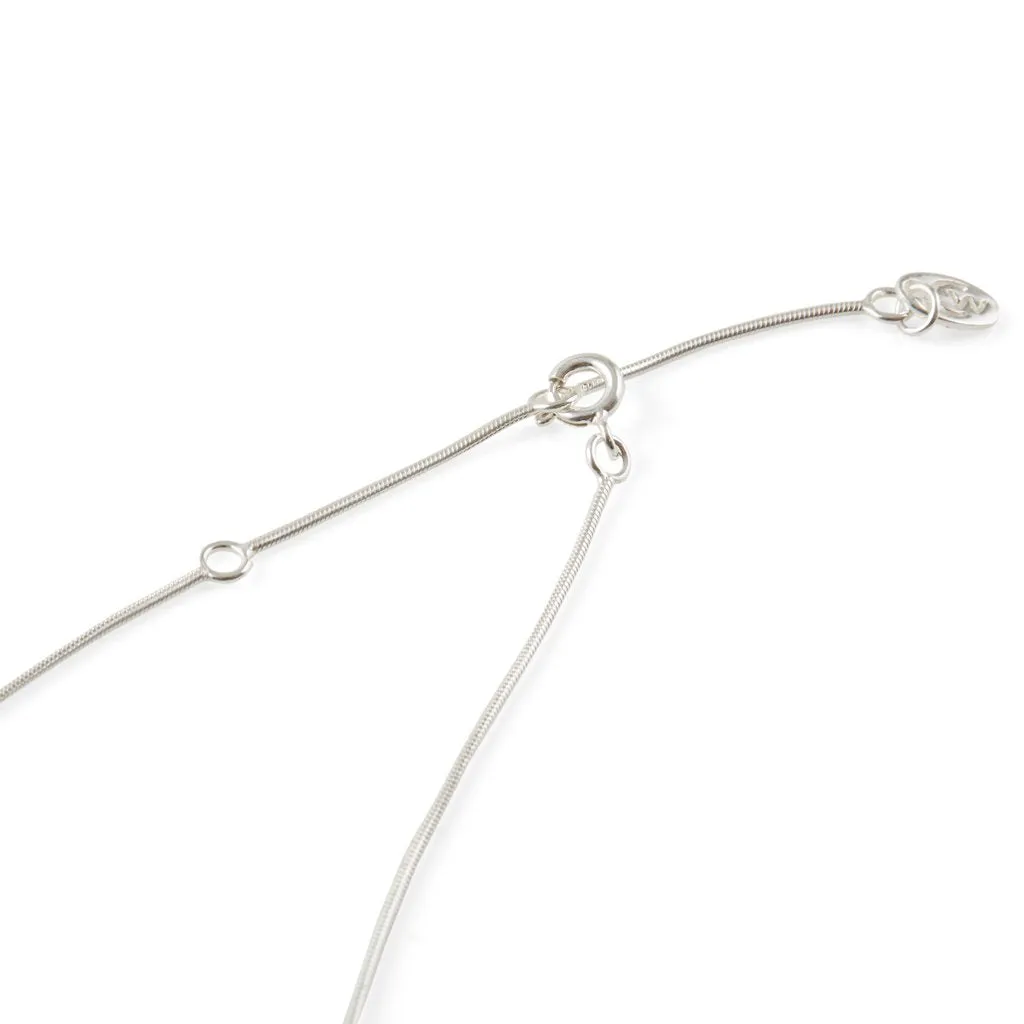 November Birthstone Charm Necklace - Blue Topaz
