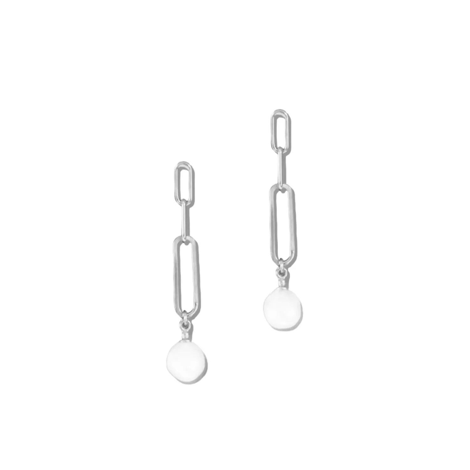 Paperclip Pearl Earrings