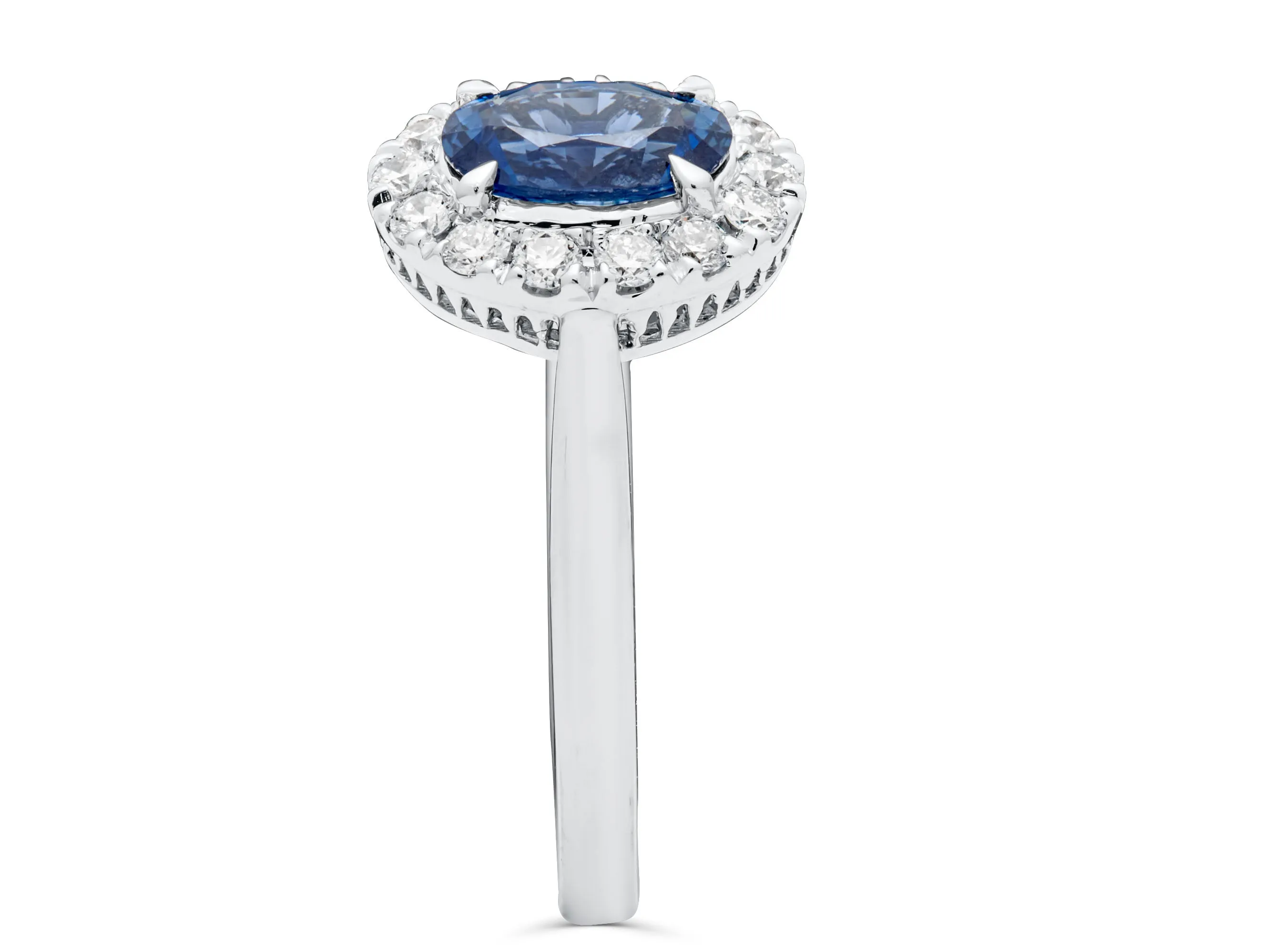 Sapphire Oval Cut Platinum Cocktail Ring