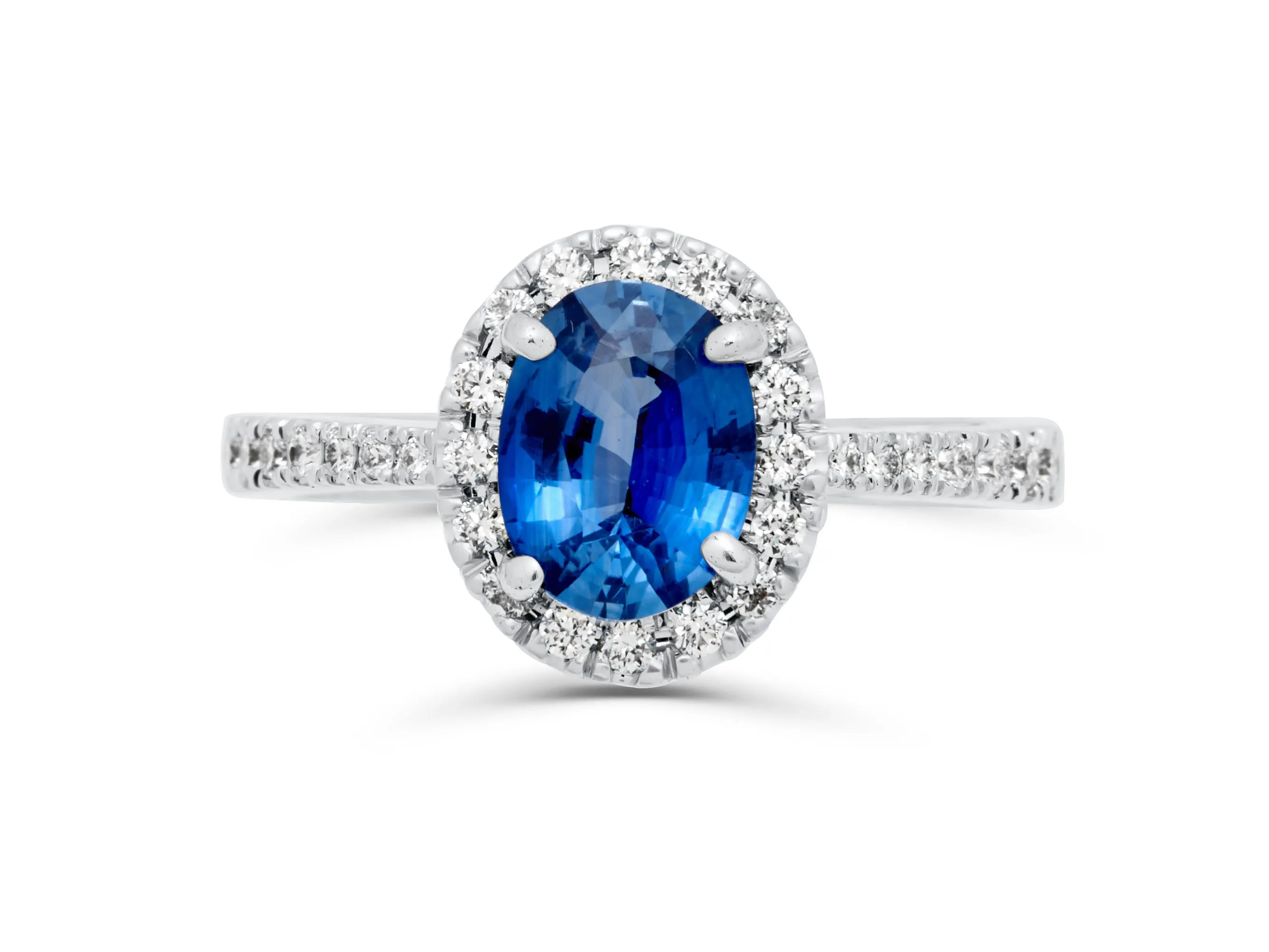 Sapphire Oval Cut White Gold Cocktail Ring 2.0