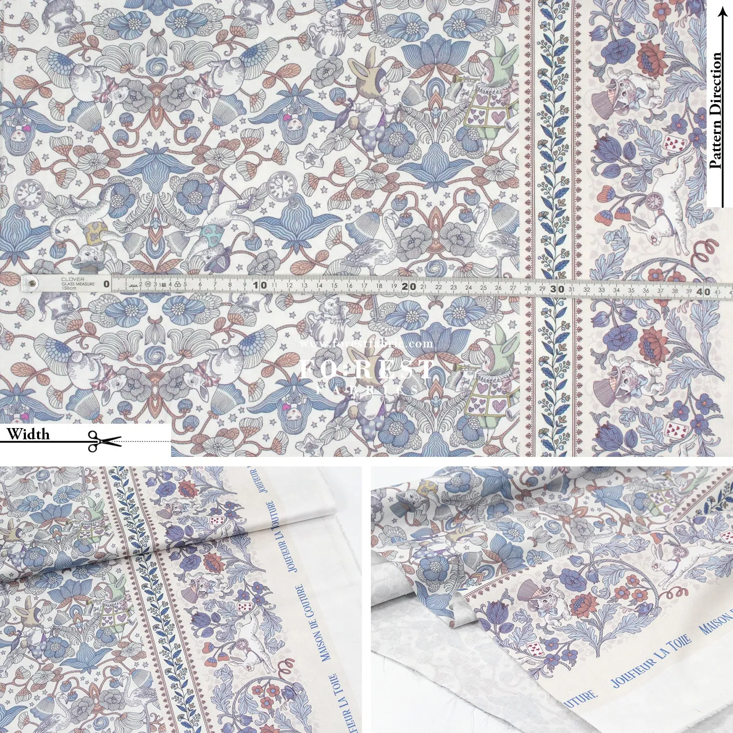 Satin Super Cotton - JoliFleur Poisonberry Thief fabric Milky