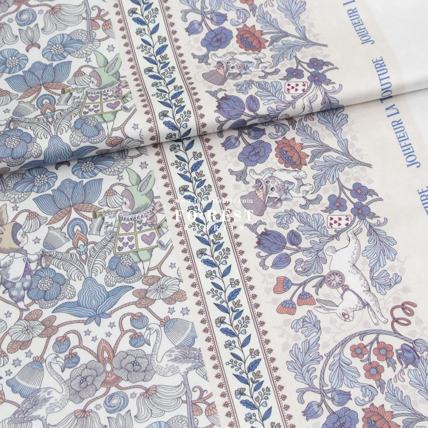 Satin Super Cotton - JoliFleur Poisonberry Thief fabric Milky