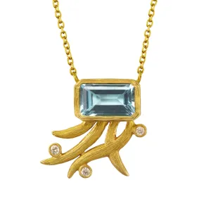 Sky Blue Topaz Breezy Vines Necklace by Laurie Kaiser