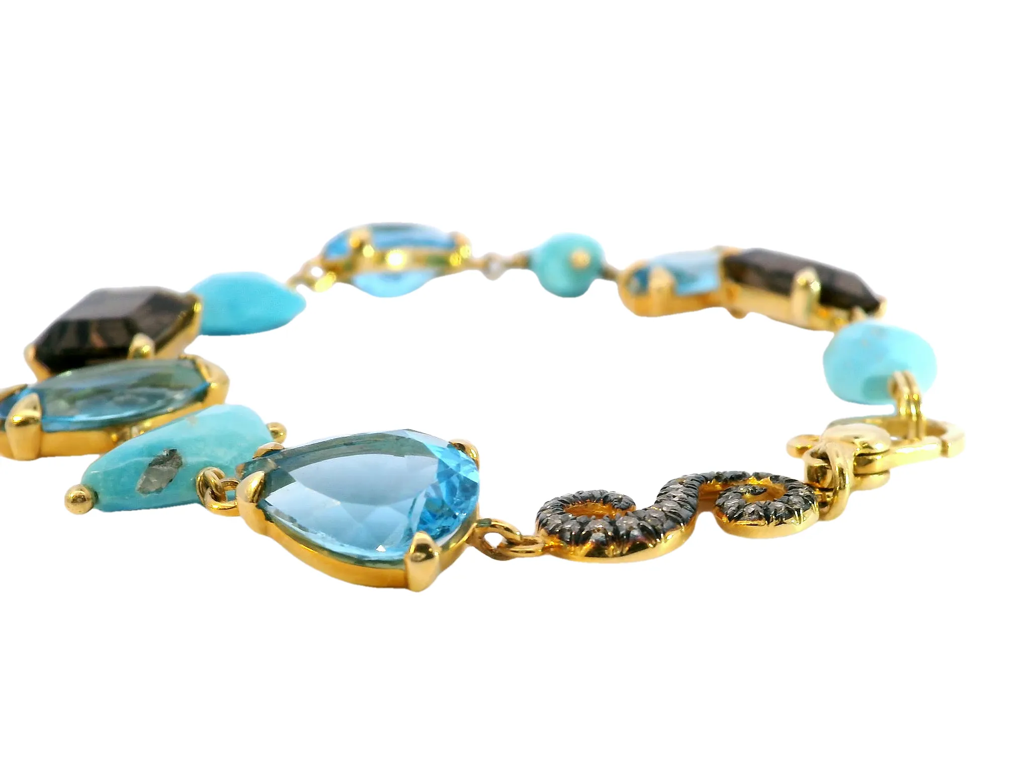 Turquoise Quartz Gemstone Bracelet
