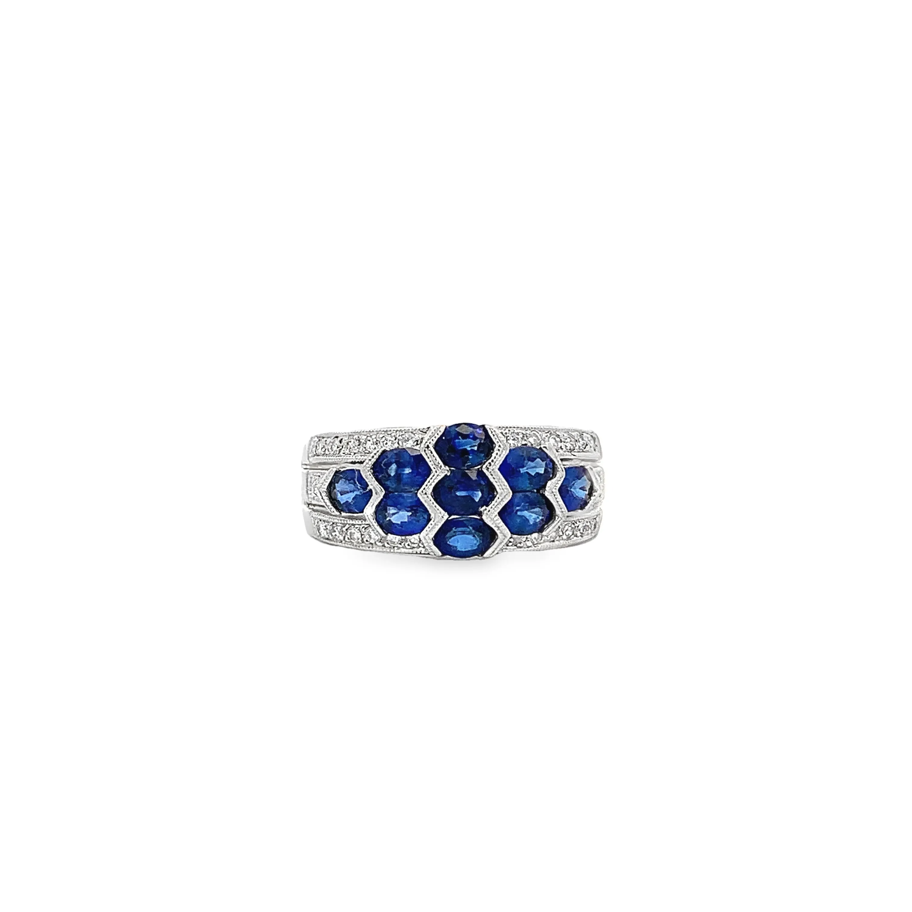 Vintage Sapphire and Diamond Cocktail Ring