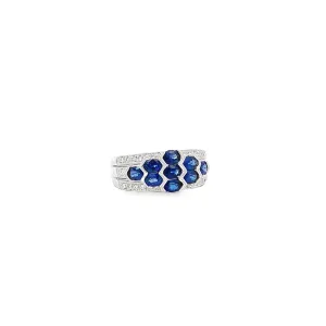 Vintage Sapphire and Diamond Cocktail Ring